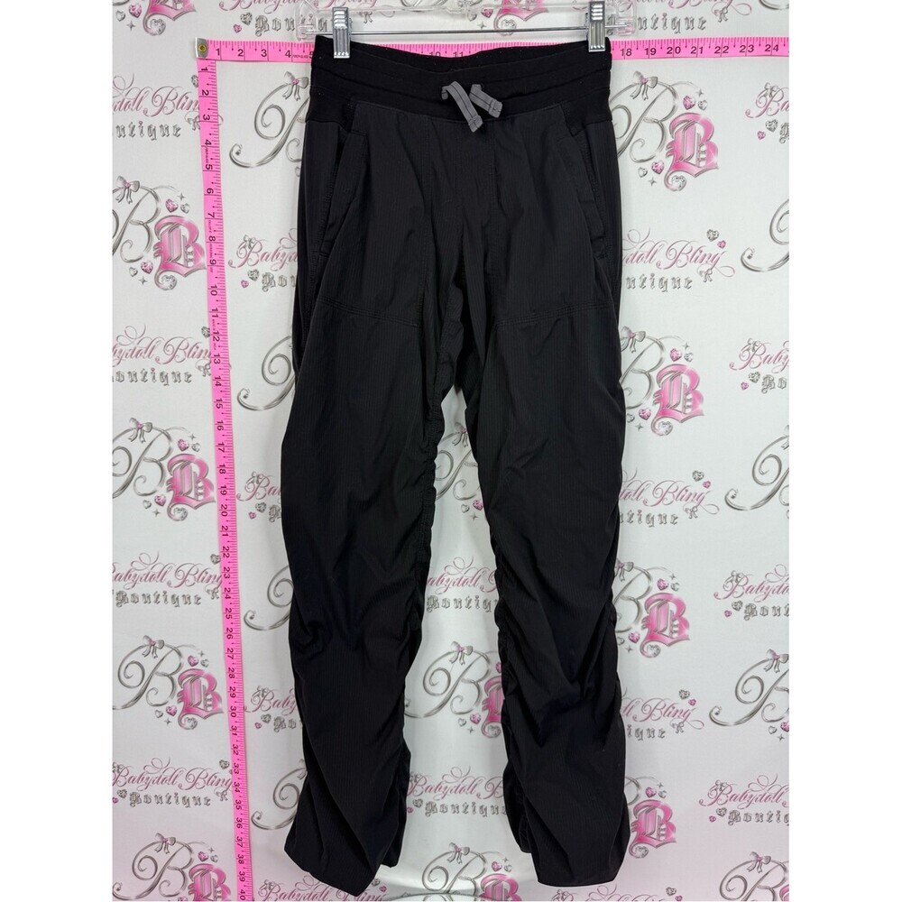 Ivivva Black Girls' Athletic Joggers with Grey Drawstring